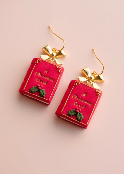 A Christmas Carol Book Earrings