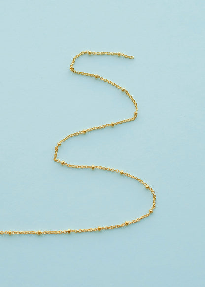 Gold-Plated Unfinished Satellite Necklace Chain S.H.