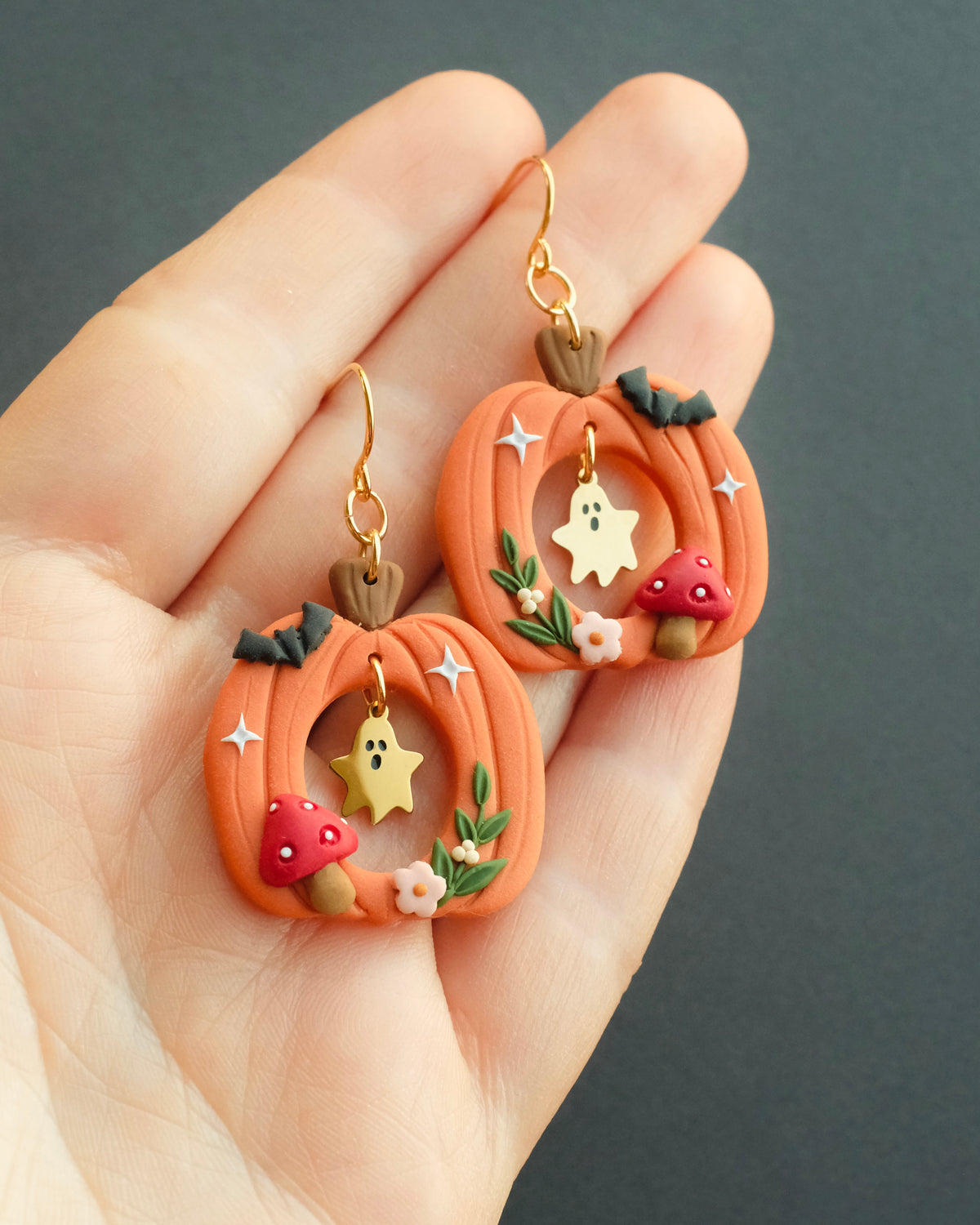 Ghost Pumpkin Earrings ⋆LOW STOCK⋆