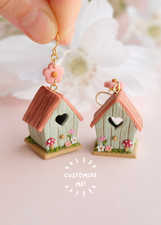 Birdhouse Earrings