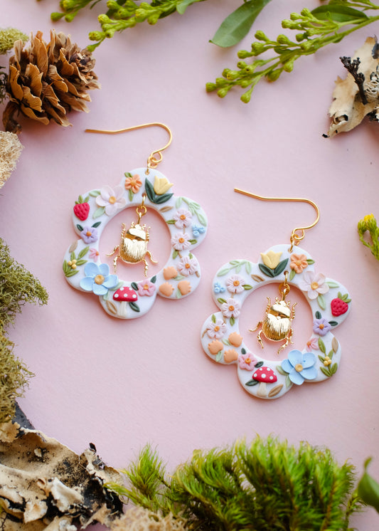 Frolicking Beetle Earrings