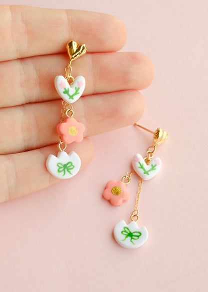 Wildflower Charm Dangle Earrings