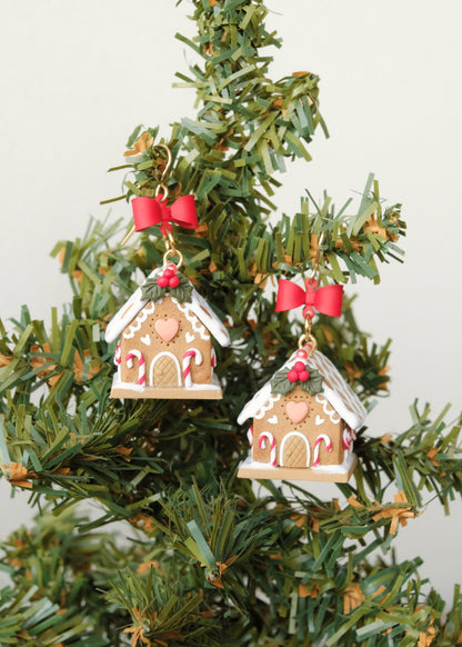 Gingerbread House Earrings