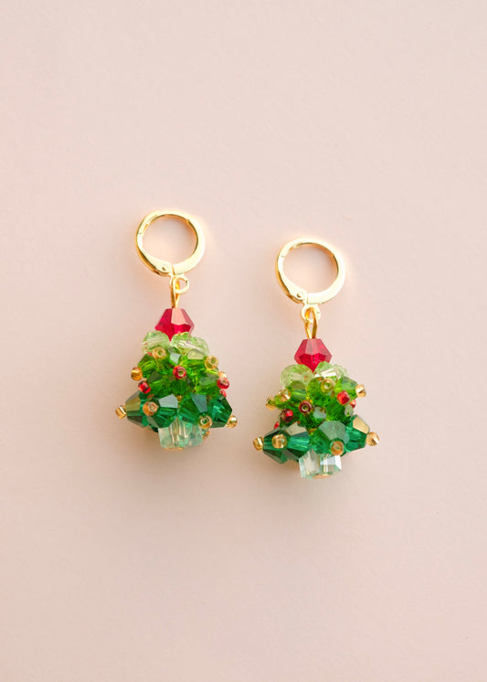 Beaded Christmas Tree Huggies