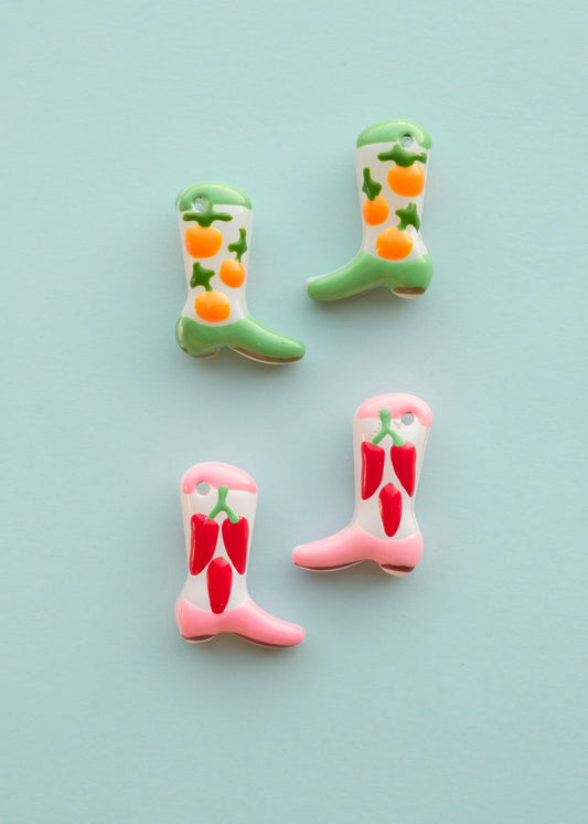 Boot Glass Bead Charms S.H.