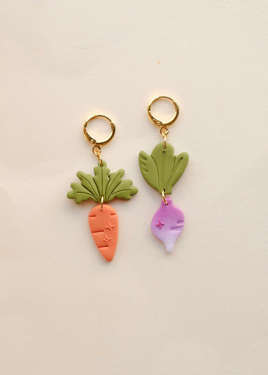 Carrot & Turnip Earrings