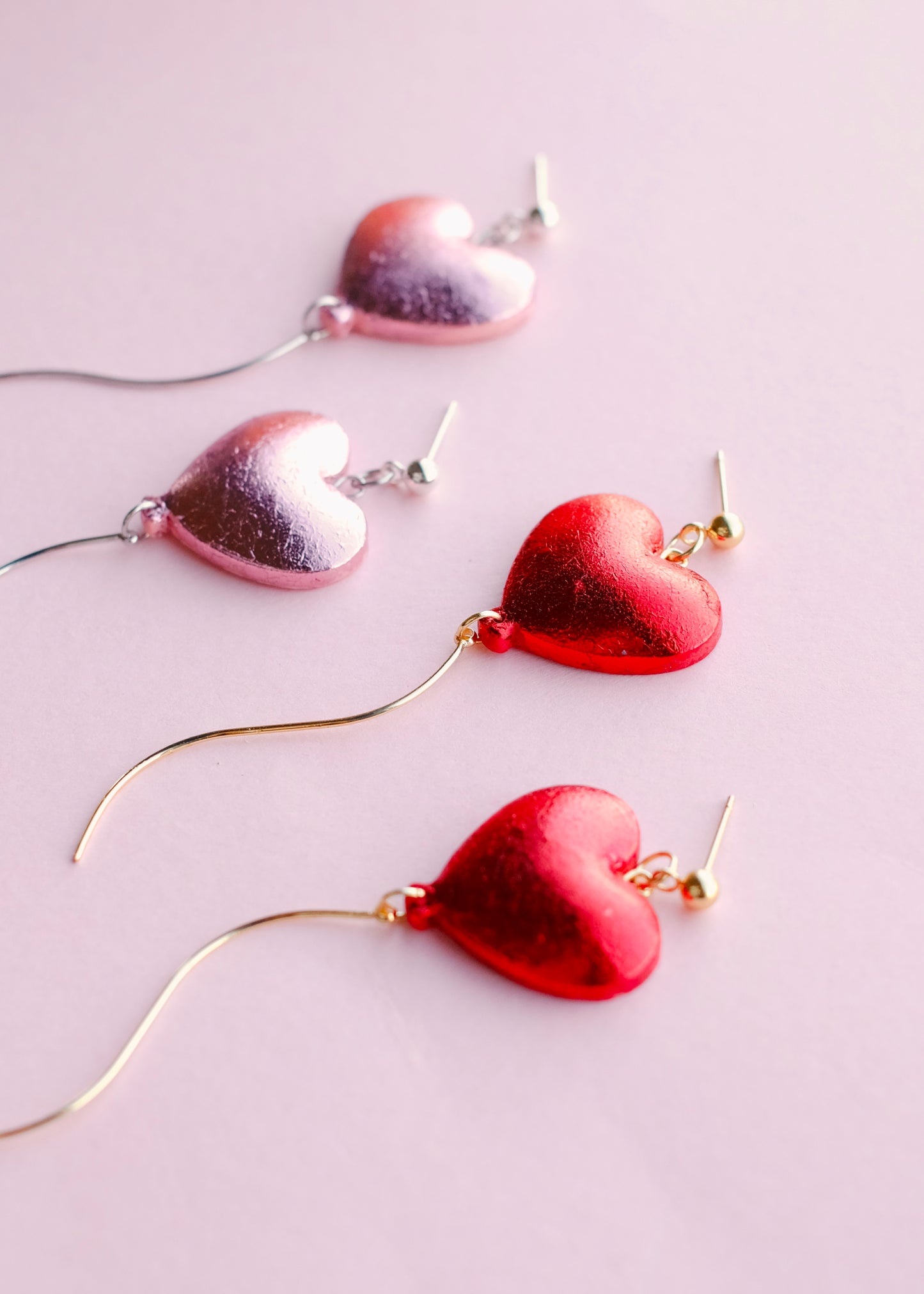 Foil Heart Balloon Earrings