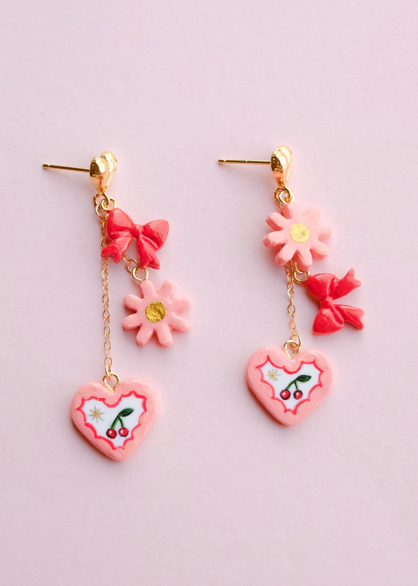 Cherry Charm Dangle Earrings