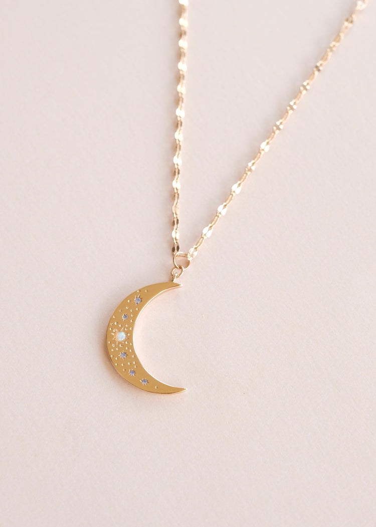 Opal Guiding Moon Necklace