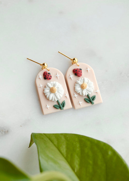 Ladybug Garden Earrings